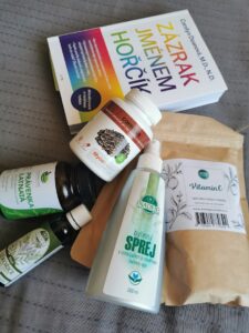 Kniha zázrak jménem horčík, Právenka latnatá, Vitamín C, Coriolus, tinktura Lékořice, Právenka latnatá